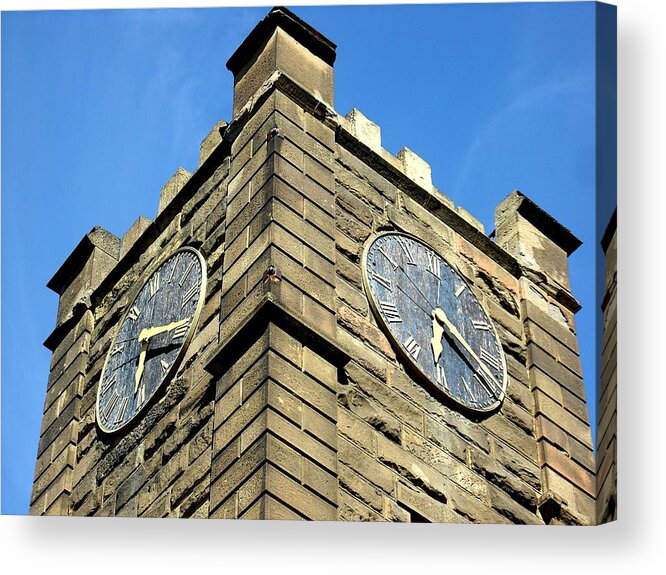 Benicia Acrylic Print featuring the photograph Benicia Arsenal Clock Tower by Kelly Manning