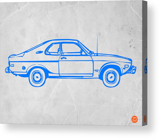 Auto Acrylic Print featuring the photograph Blue car by Naxart Studio