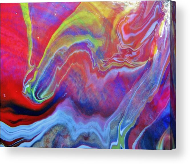 Abstract Art Acrylic Print featuring the painting Blue Light by G Stewart