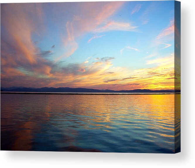 Sunset Acrylic Print featuring the photograph Butterfly Sky by Mike Reilly