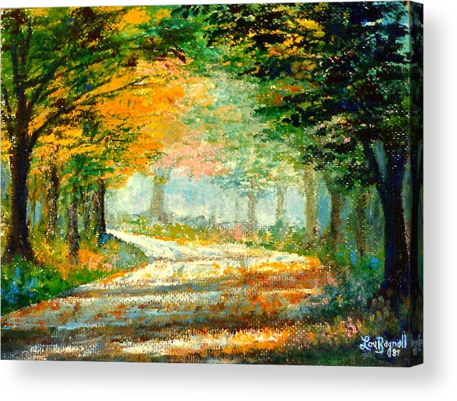 Rural Landscape Acrylic Print featuring the painting Canopy Road by Lou Ann Bagnall
