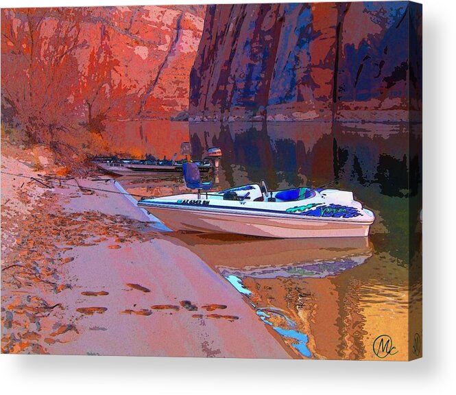 Boat Acrylic Print featuring the photograph Canyon Boating by Mary M Collins