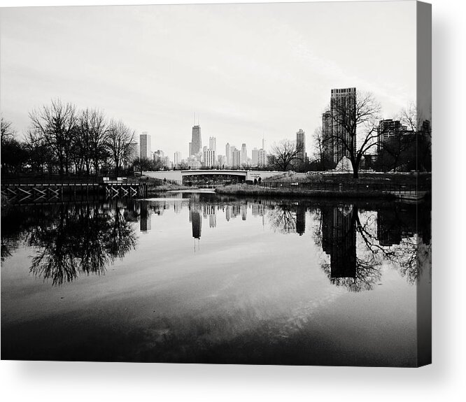 Chicago Acrylic Print featuring the photograph Chicago's North Pond by Laura Kinker