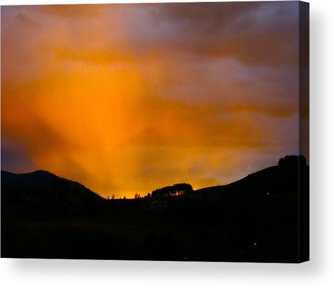 Alpenglow Acrylic Print featuring the photograph CO Alpenglow by Kathryn Barry