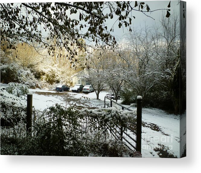 Winter Acrylic Print featuring the photograph Cold Outside . . . Warm Inside by Renee Trenholm