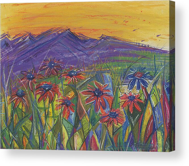 Nature Acrylic Print featuring the painting Comfortable Silence by Tanielle Childers