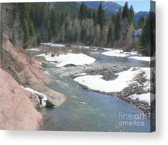 Crystal River Acrylic Print featuring the photograph Crystal River Colorado by Elizabeth Fontaine-Barr