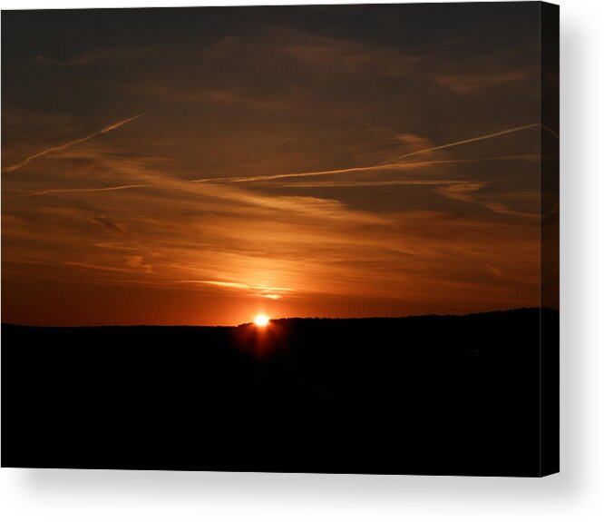 Sunset Acrylic Print featuring the photograph Deep Sunset by Kim Galluzzo