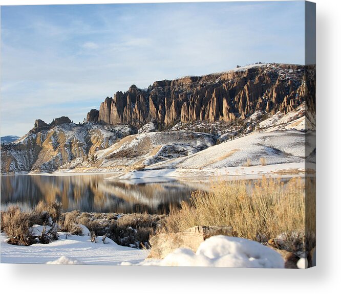 Blue Mesa Reservoir Acrylic Print featuring the photograph Dillon Pinnacles II by Marta Alfred