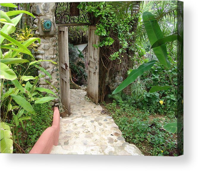 Garden Door Acrylic Print featuring the photograph Door to Paradise by Al Griffin