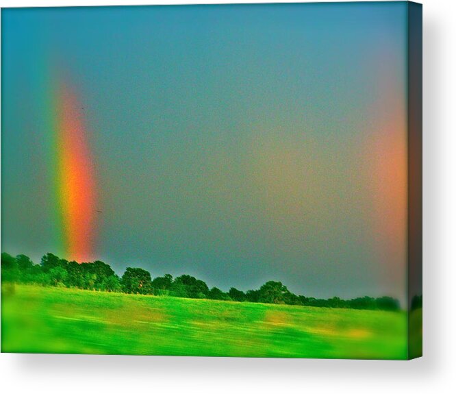  Acrylic Print featuring the photograph Double Rainbow by Amber Hennessey