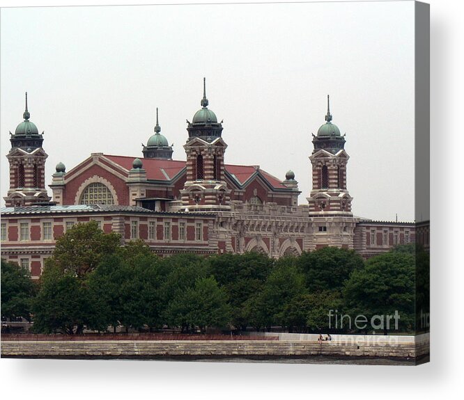 Ellis Island Acrylic Print featuring the photograph Ellis Island by Elizabeth Fontaine-Barr