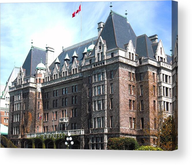 Victoria Acrylic Print featuring the photograph Empress Hotel by Kelly Manning