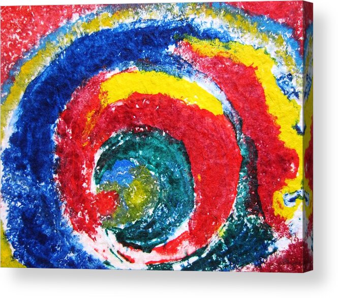  Acrylic Print featuring the mixed media Eye of the Storm by Aimee Bruno