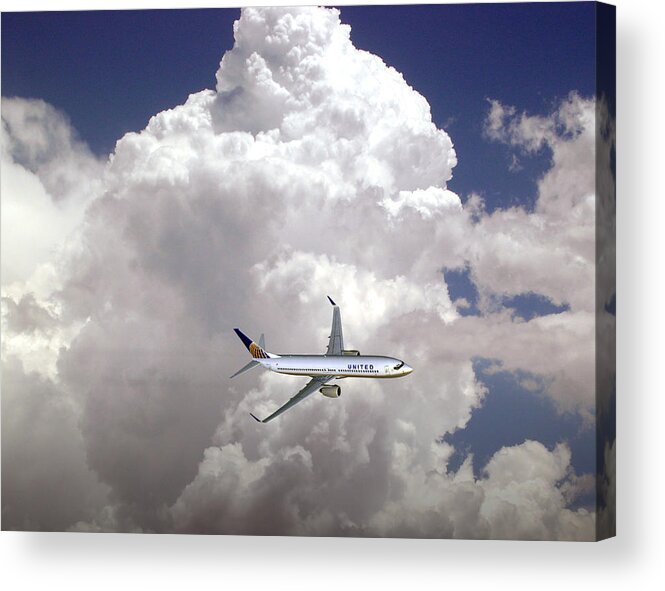 Aviation Acrylic Print featuring the digital art Feeling Small by Mike Ray