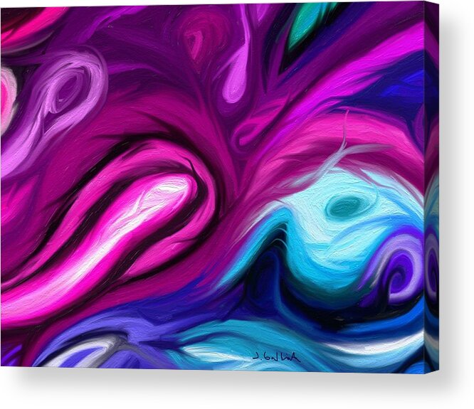 Abstract Acrylic Print featuring the digital art Forming by Jennifer Galbraith