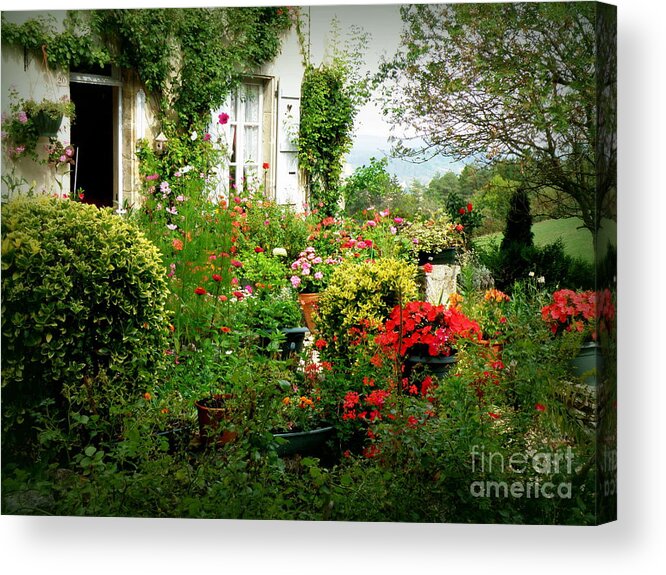 Garden Acrylic Print featuring the photograph French Cottage Garden by Lainie Wrightson