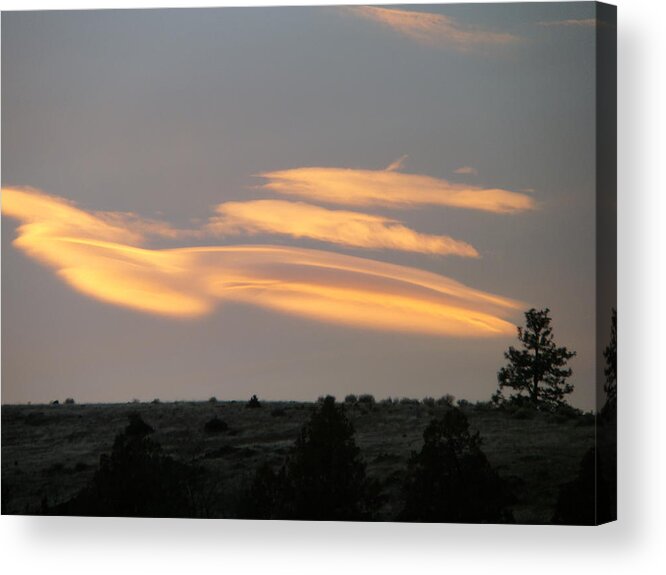  Acrylic Print featuring the photograph Golden Cloud Ships by William McCoy