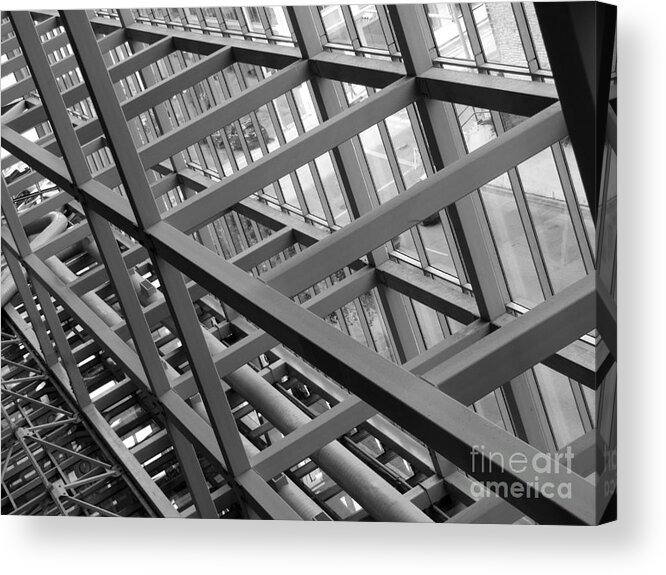 Metal Acrylic Print featuring the photograph Grid Iron by Kimberley Bennett