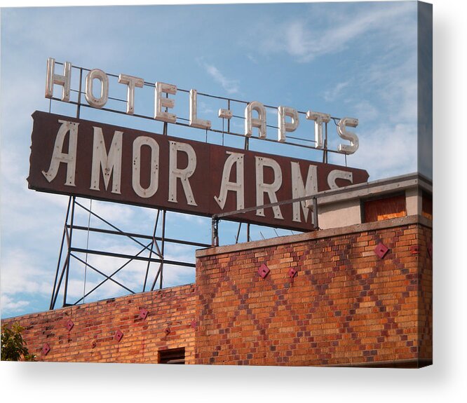 Hollywood Acrylic Print featuring the photograph Hollywood Amor Arms by Sandy Fisher