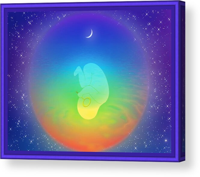 Symbolic Art Acrylic Print featuring the digital art Immersion by Harald Dastis
