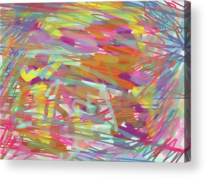 Abstract Acrylic Print featuring the painting Into the Prism Tunnel by Naomi Jacobs