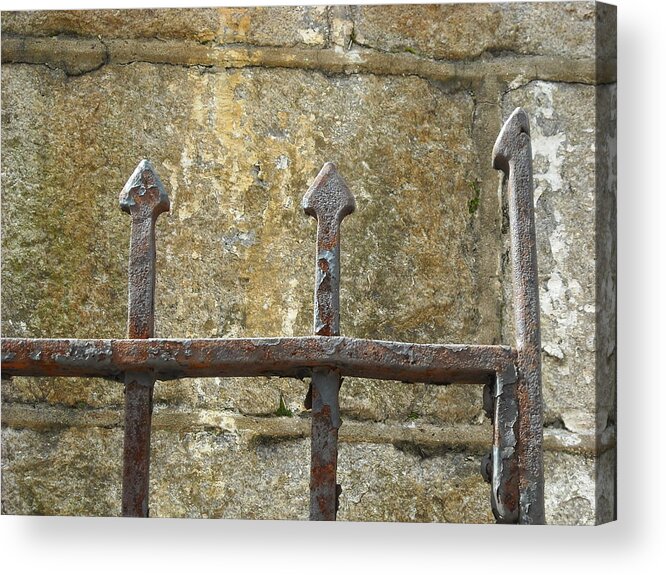 Ennis Acrylic Print featuring the photograph Iron Spikes by Christophe Ennis