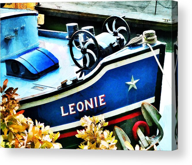 Leonie Acrylic Print featuring the photograph Leonie the Dutch Barge by Steve Taylor
