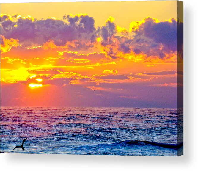 Sunrise Acrylic Print featuring the photograph Morning clouds by Dennis Dugan