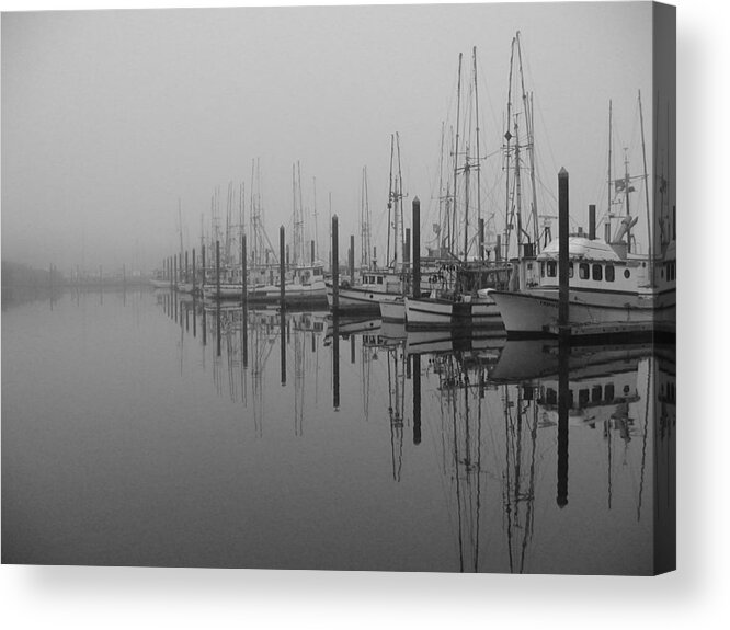 Fishing Acrylic Print featuring the photograph Morning Fog by HW Kateley