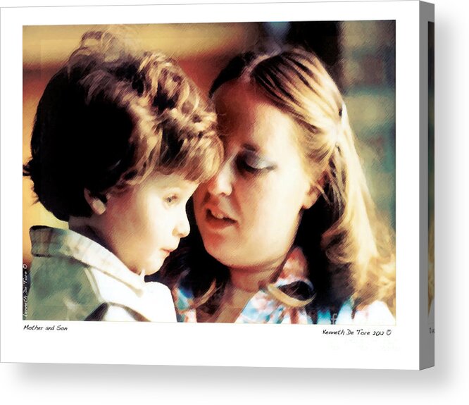 Mother Acrylic Print featuring the photograph Mother and Son by Kenneth De Tore