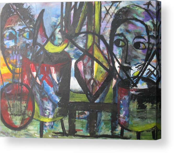 Musical Acrylic Print featuring the mixed media Music festival. by Samuel Daffa