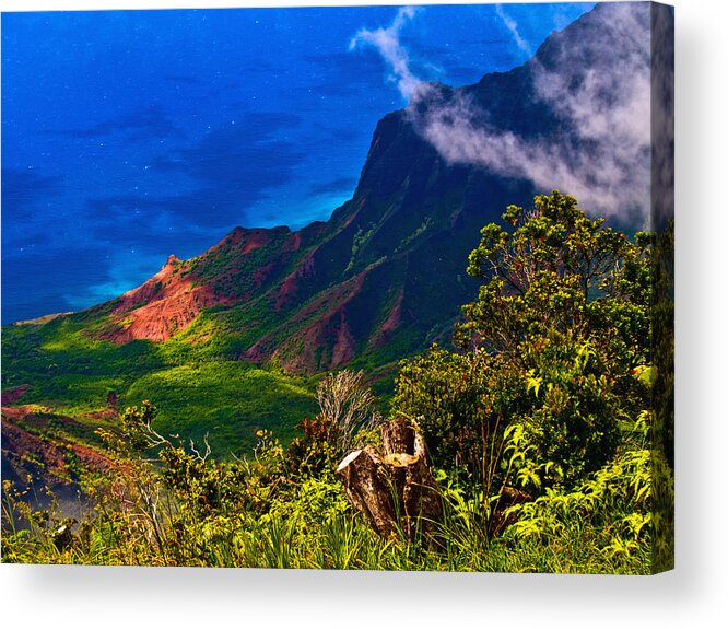 Hawaii Acrylic Print featuring the photograph Na Pali Coast Hawaii 08 by Gordon Engebretson