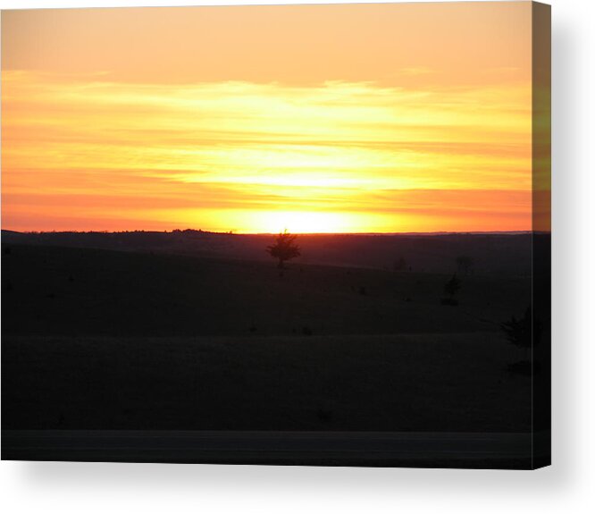 Nebraska Acrylic Print featuring the photograph Nebraska sunset by Mark Norman
