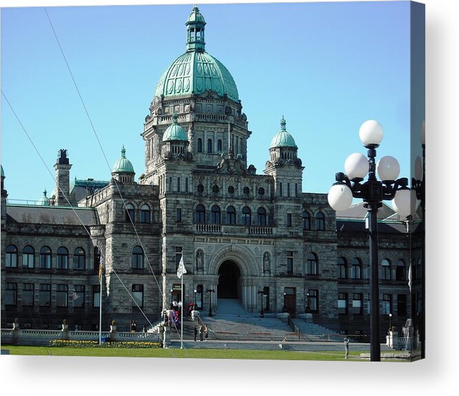 Victoria Acrylic Print featuring the photograph Parliament Building by Kelly Manning