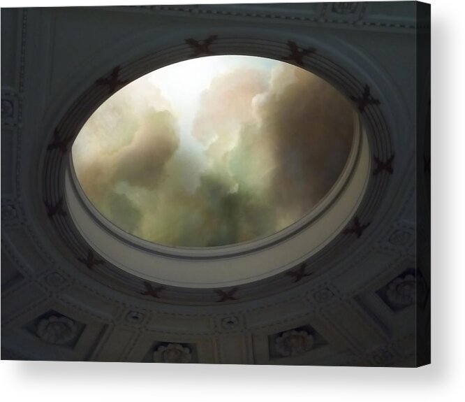Heaven Acrylic Print featuring the painting Portal to Heaven by Anne Cameron Cutri