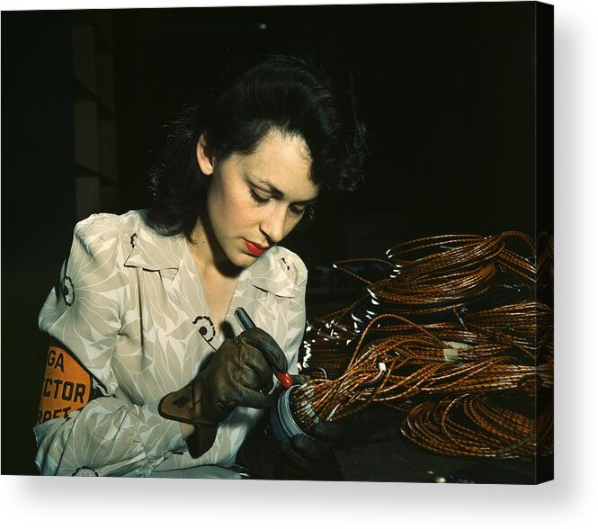 Rosie The Riveter Acrylic Print featuring the photograph Possibly the Most Beautiful Wartime Worker by Don Struke