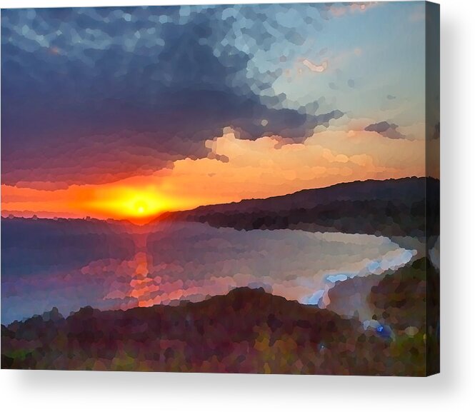 Sunset Acrylic Print featuring the photograph PV Sunset by Joe Schofield