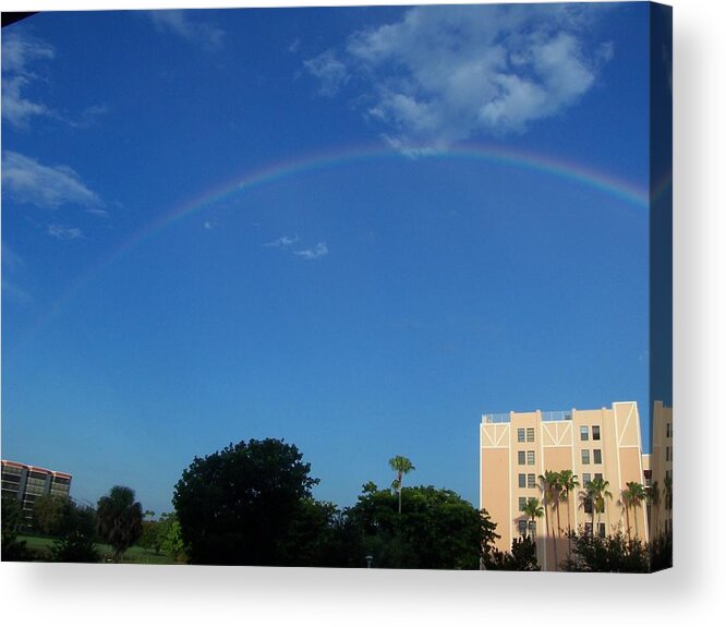 Rainbow Acrylic Print featuring the photograph Rainbow Morning by Sheila Silverstein