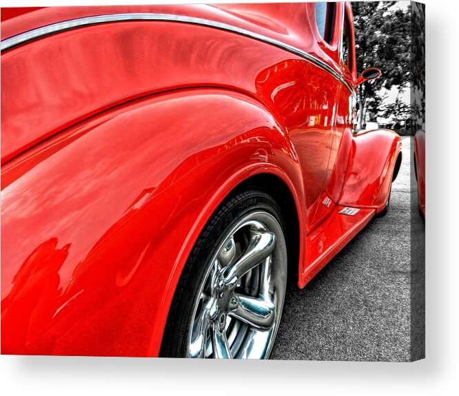 Cars Acrylic Print featuring the photograph Red Rod 001 by Lance Vaughn