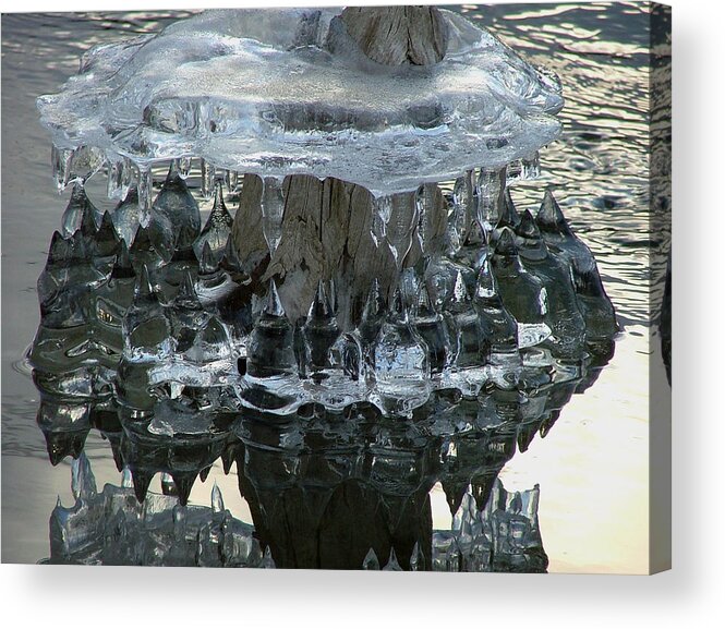 Michigan Acrylic Print featuring the photograph River Ice by Dennis Pintoski