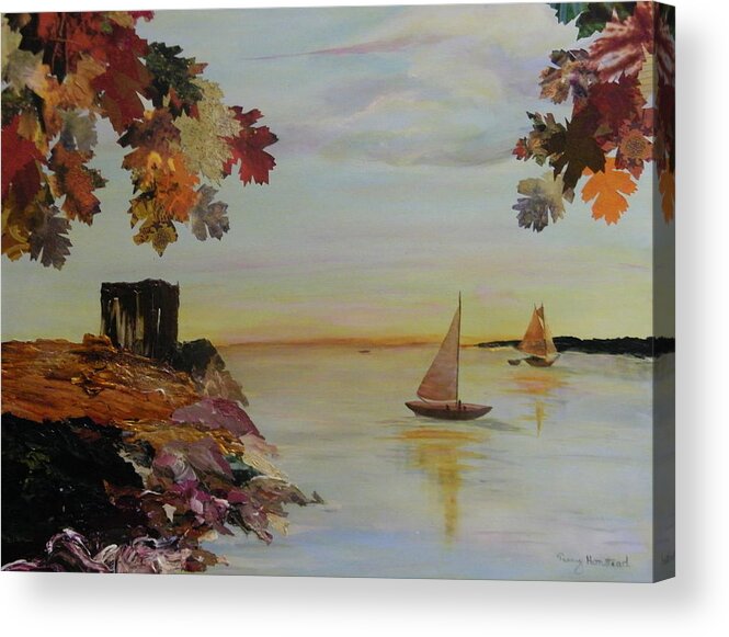 Terry Honstead Acrylic Print featuring the painting Sail Away by Terry Honstead