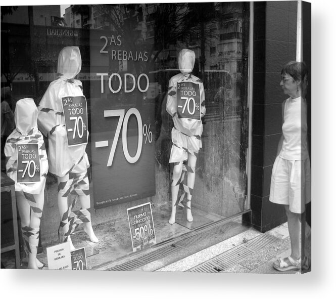 Street Acrylic Print featuring the photograph Sale Now On by Roger Cummiskey