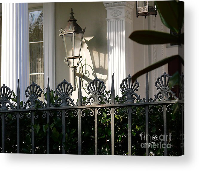 New Orleans Acrylic Print featuring the photograph Scallop Fence by Jeanne Woods