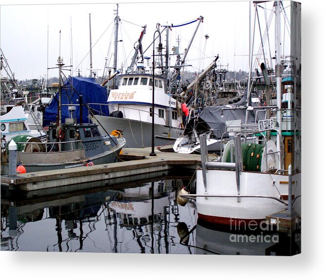 Fisherman Acrylic Print featuring the photograph Seattle Fishermans Terminal by Kathy White