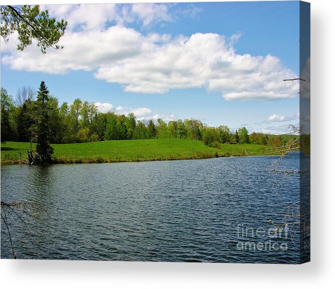 Sky Acrylic Print featuring the photograph Sky and water almost meet by Sherman Perry