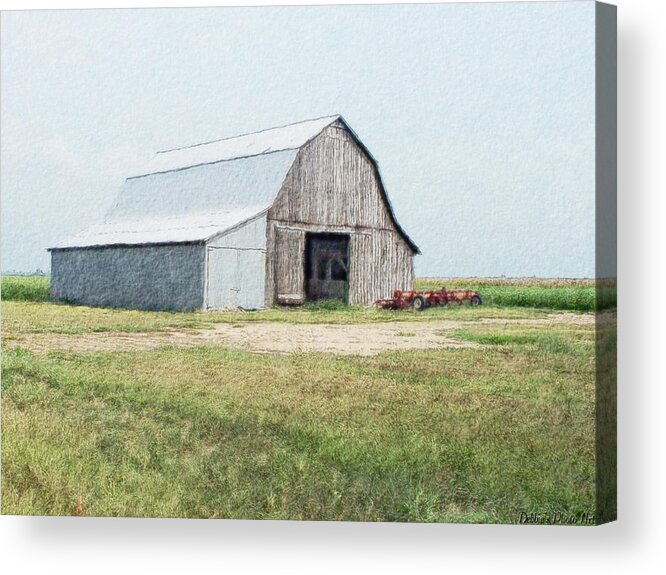 Arcitecture Acrylic Print featuring the digital art Summer Barn by Debbie Portwood