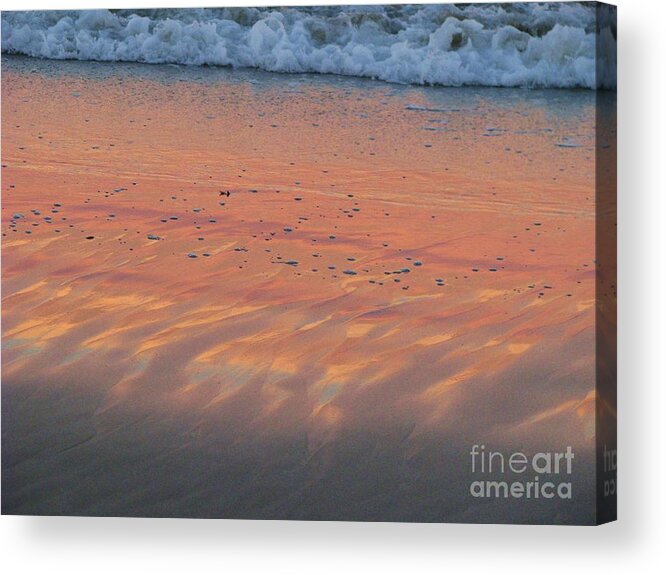 Sunset Acrylic Print featuring the photograph Sunset in the Sand 2 by Michele Penner