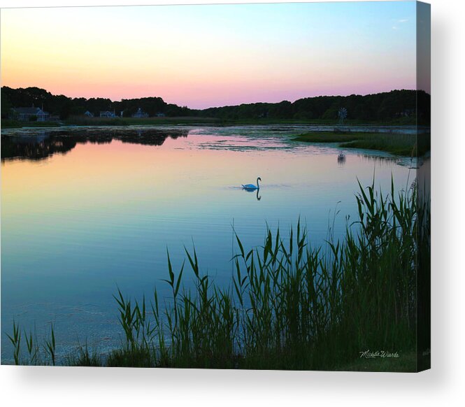 Pond Acrylic Print featuring the photograph Sunset Over Crowell Pond by Michelle Constantine