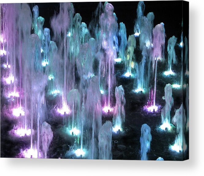Fountain Acrylic Print featuring the photograph Symphony of color by Clara Sue Beym